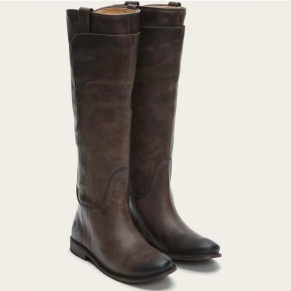 Frye Paige Tall Riding Knee High Boots Women's Brown Leather Size 9 - Picture 1 of 16